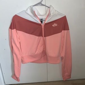 Pink color block Nike zip up!!!